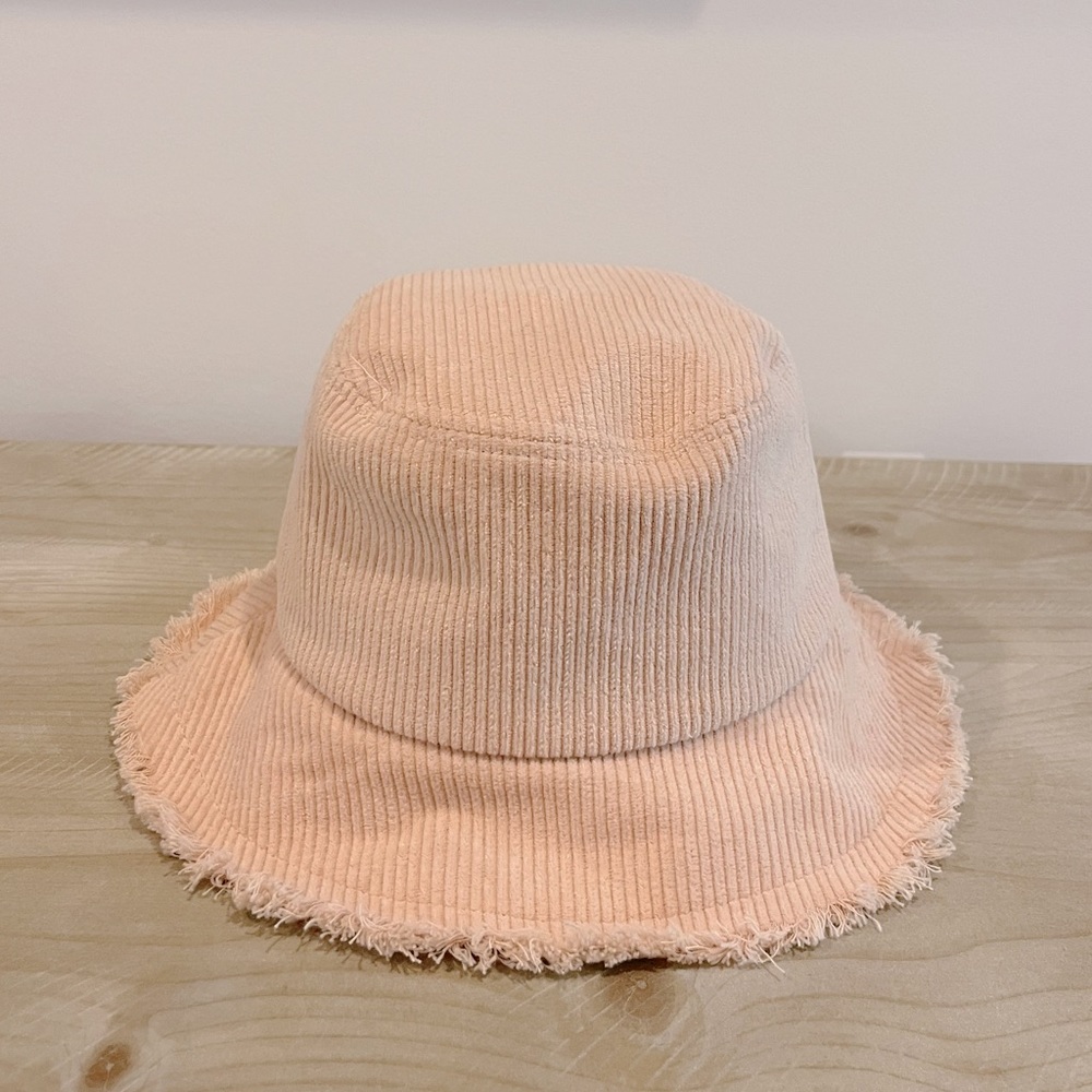 Pink corduroy bucket hat
